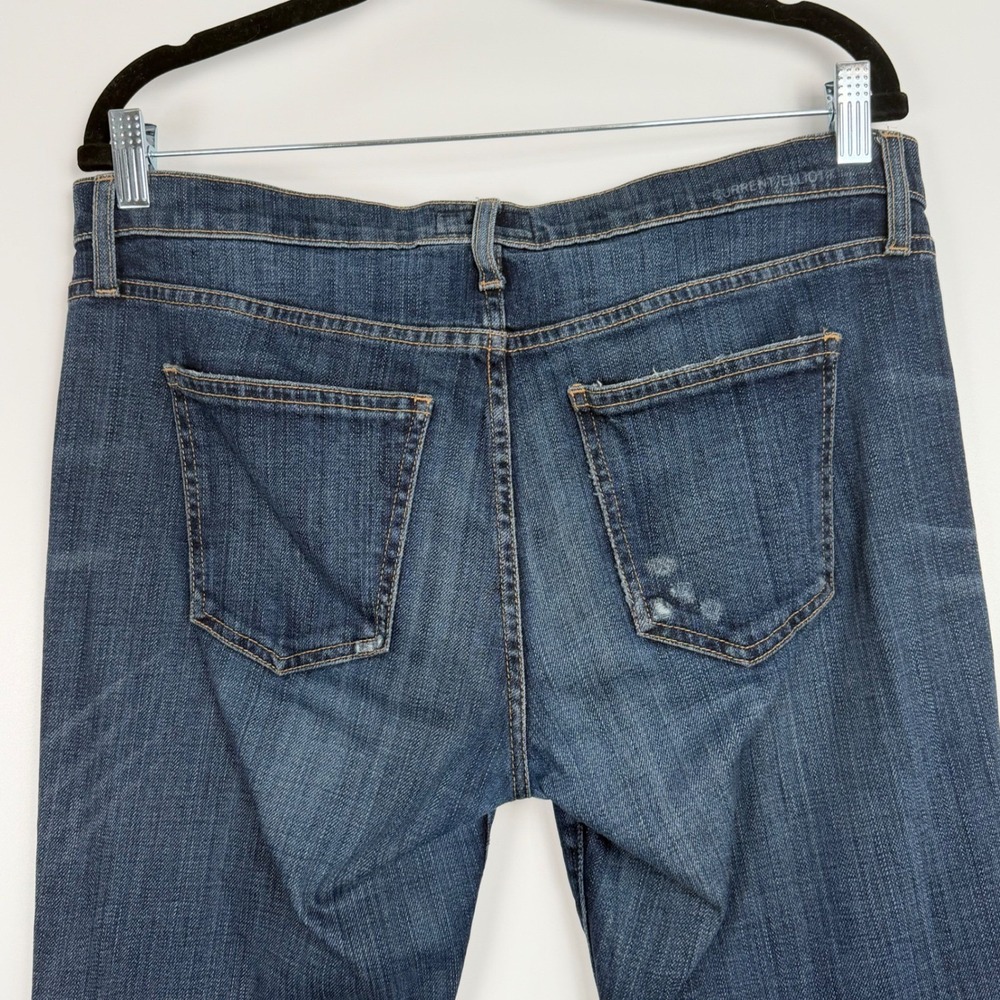 Current Elliott Womens Blue The Flip Flop Loved Frayed Hem Bootcut Jeans Size 28 - Picture 10 of 12